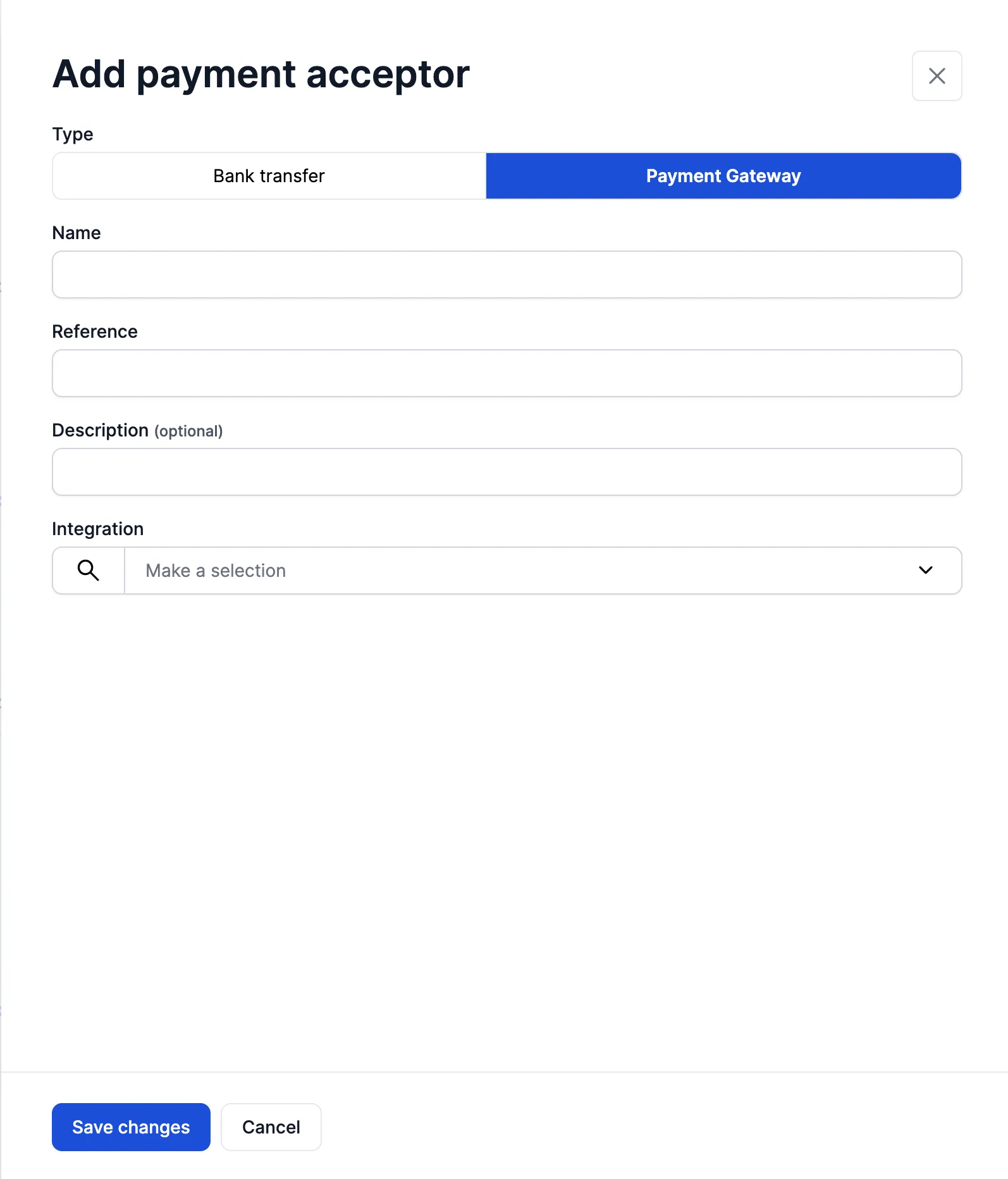 Stripe payment acceptor form